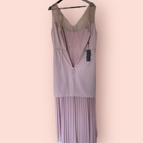 NEW BCBG MAXAZRIA LAVENDER ANGELEA PLEATED HIGH LOW DRESS - Picture 6 of 15
